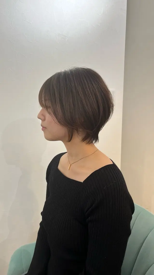 ショート カラー ブラウンカラー くびれヘア ショートヘア 安藤 誠斗のヘアスタイル