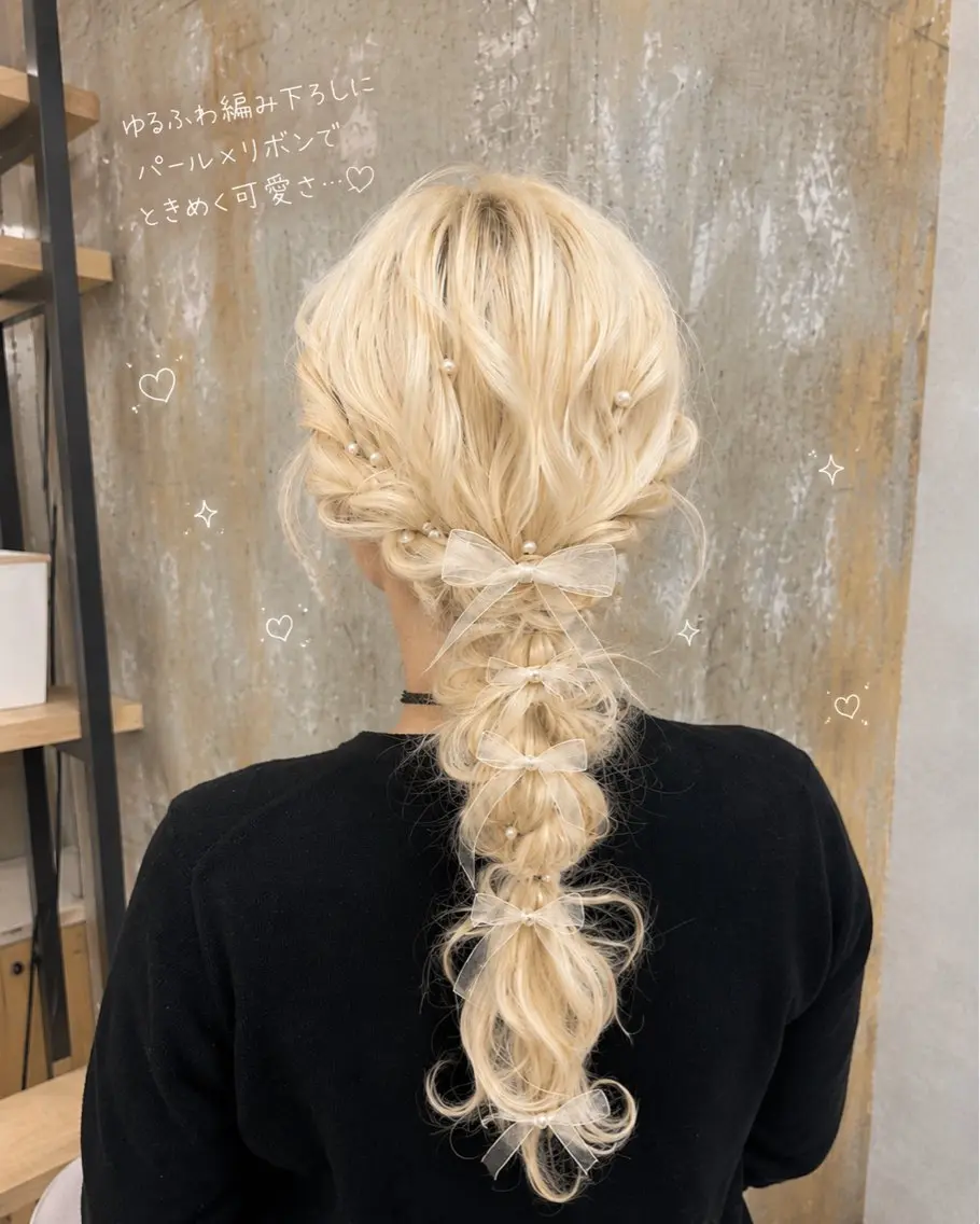 ヘアアレンジ ヘアセット レイヤー⌇﻿アレンジ ⌇﻿misato🩶のヘアスタイル
