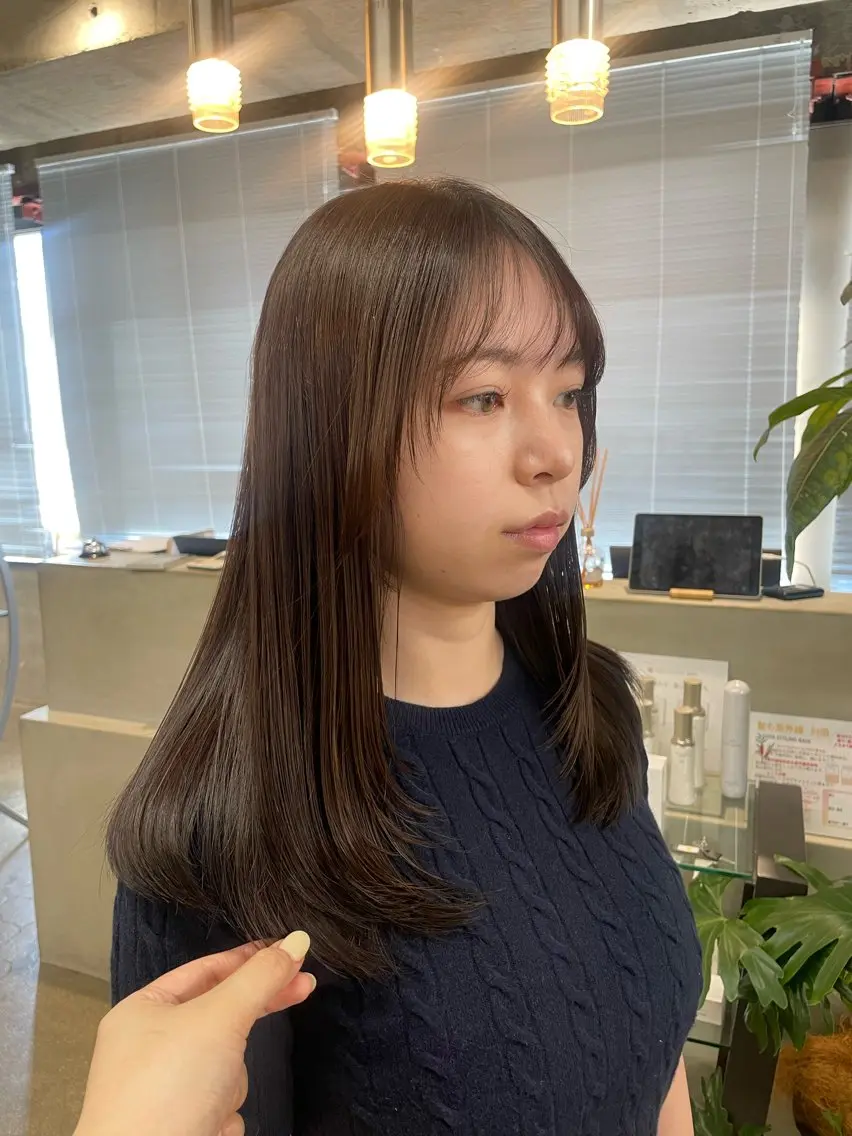 ロング カット アライ レンカのヘアスタイル