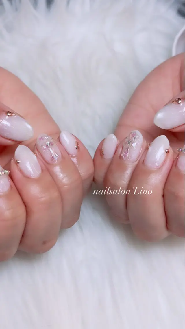 ネイル マグネットネイル ワンカラーネイル ハンドネイル Lino𓂃⟡.· Chizuruのネイルデザイン