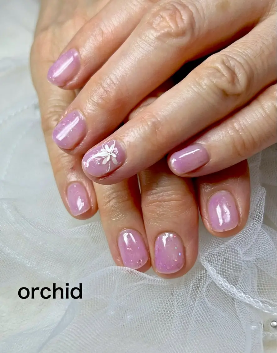 ネイル ハンドネイル フットネイル orchid ♡オーキッドのネイルデザイン