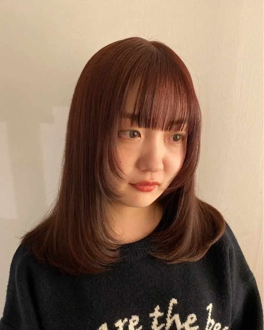 ミディアム 🌀パーマ　レイヤー ボブ/marinoのヘアスタイル
