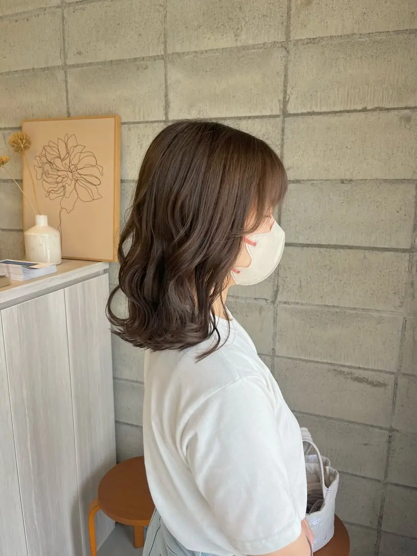 ミディアム カット ヘアカラー トリートメント 椙山 沙南子のヘアスタイル
