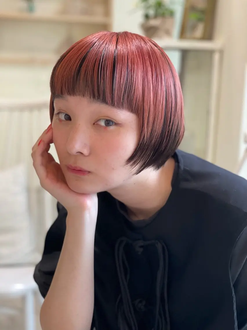 ショート カラー ヘアカラー 恵比寿 Yuki 地毛風カラー🌱のヘアスタイル