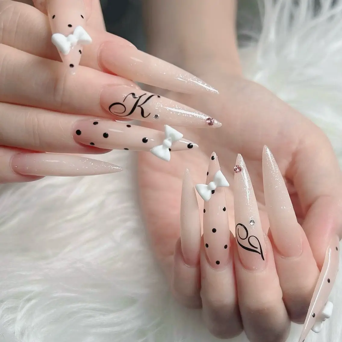 ネイル フットネイル フレンチネイル グラデーション 韓国ネイル ロングネイル ハンドネイル Hani Nail Salonのネイルデザイン