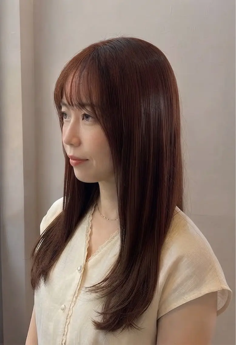 ロング 松下 沙織のヘアスタイル
