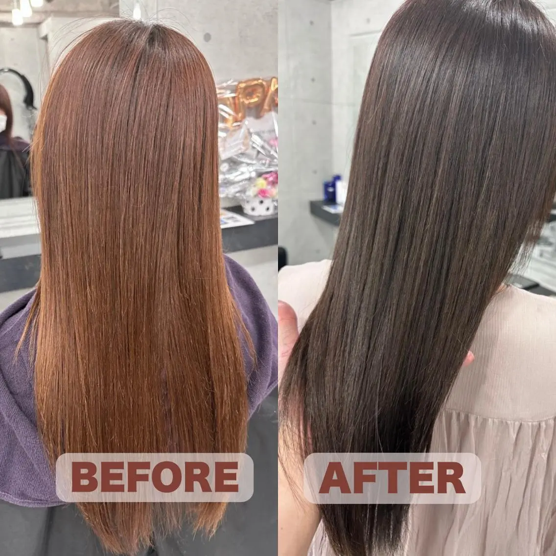 カラー アディクシーカラー ベージュカラー 透明感カラー グレージュ オレンジ ヘアカラー Endearing 銀座/レイヤーカットのヘアスタイル