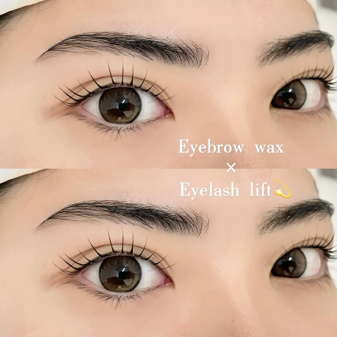 《目元パッチリ👀》眉毛アイブロウデザインWAX+選べるまつ毛パーマ¥10,100の写真