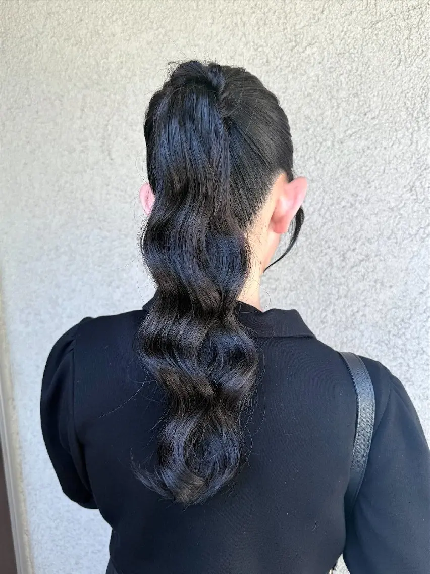 ヘアアレンジ ポニーテール ヘアセット 🪄表参道ヘアメイク /艶感ヘアメ/れいなのヘアスタイル