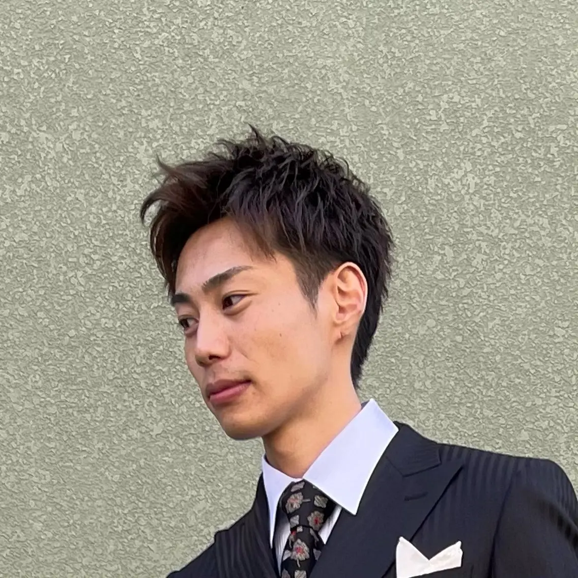 ショート メンズ アップバング ビジネス メンズパーマ カット パーマ 韓国スタイル🌈木村 和祐🌈のヘアスタイル