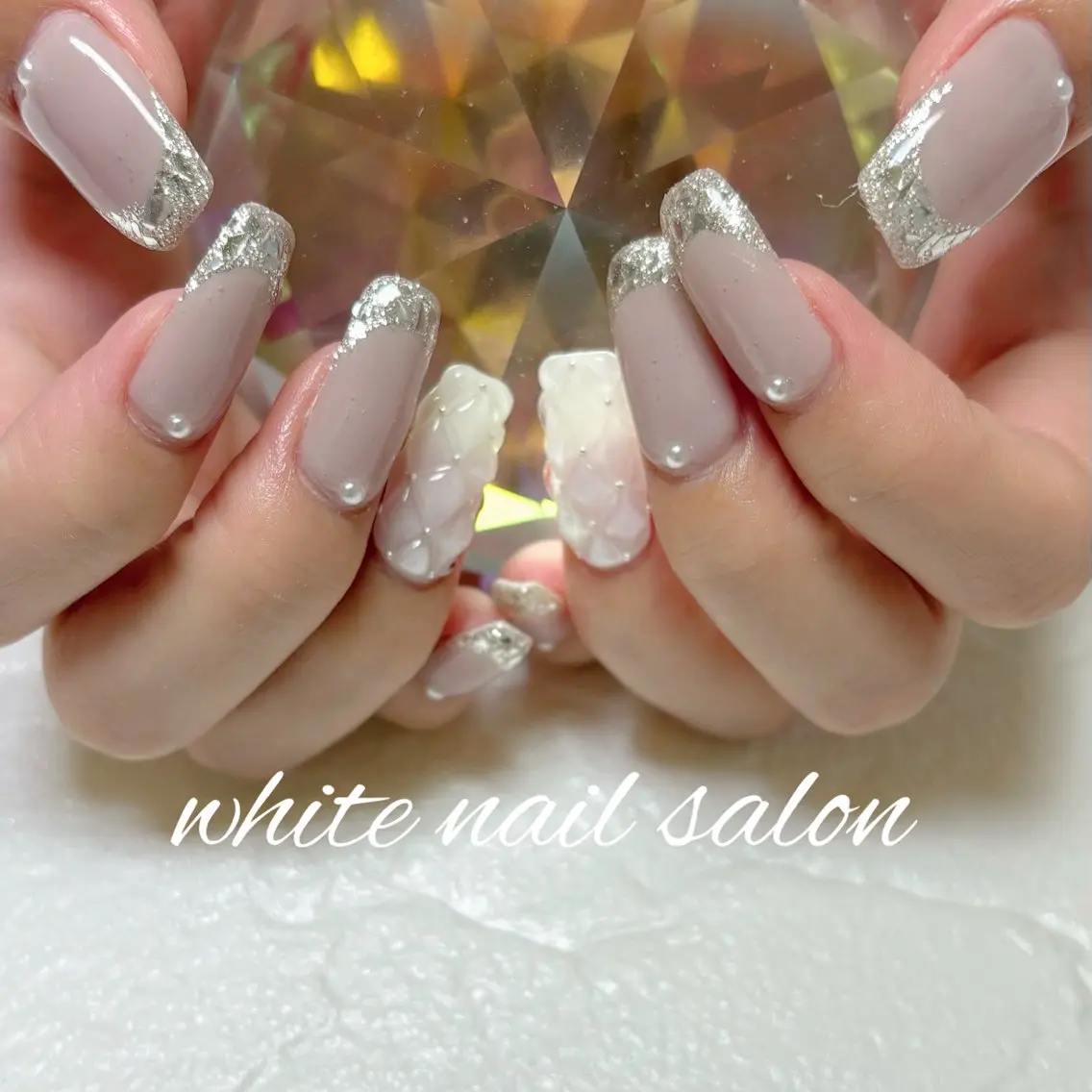 ネイル 持ち込み ホワイト ハンドネイル white nail salonのネイルデザイン