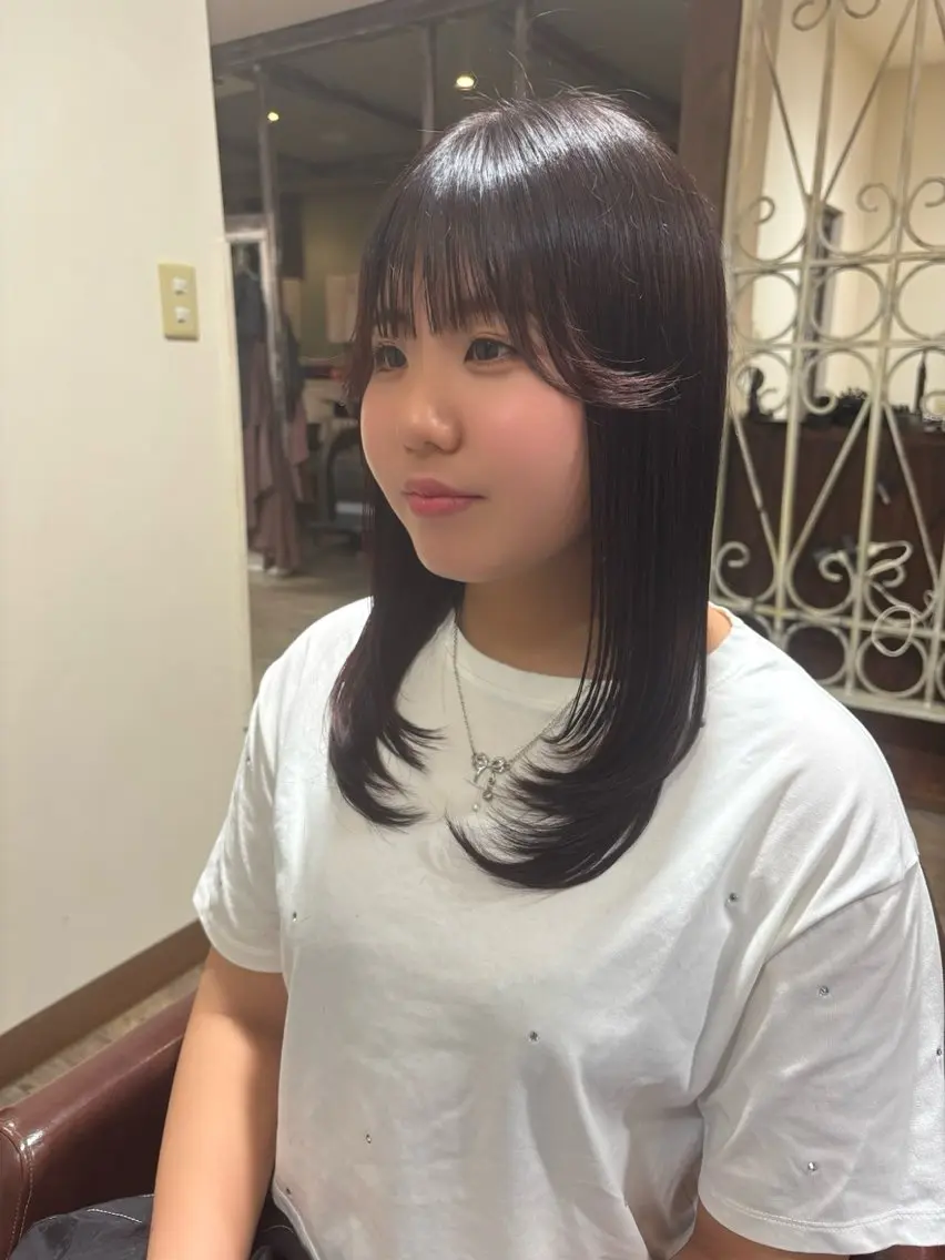 セミロング カット ヘアカラー トリートメント レイヤー特化/メンズ 特化/大野真央のヘアスタイル