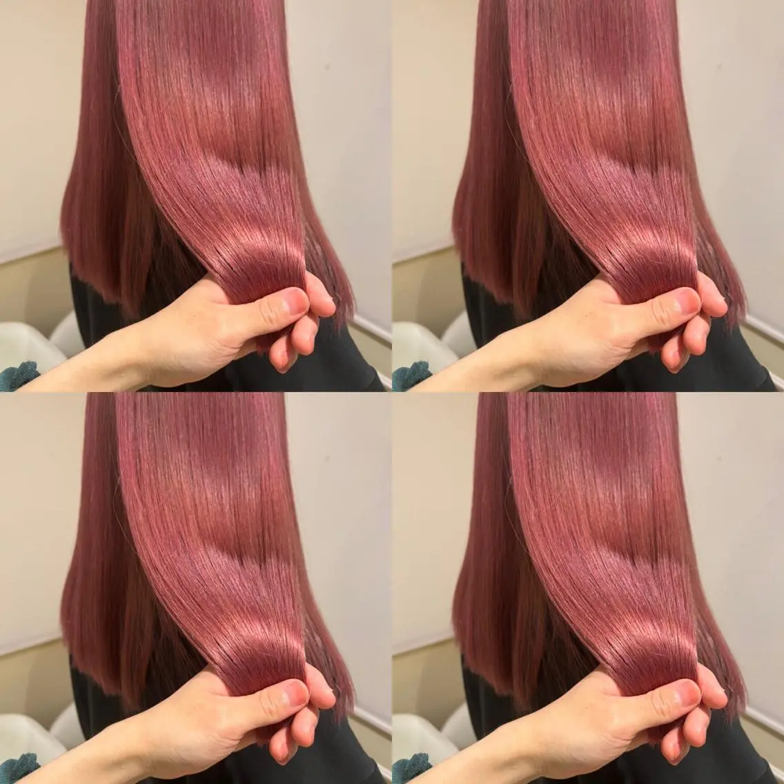 セミロング カラー ピンクカラー レイヤー×艶髪特化 マネージャー安藤光司のヘアスタイル