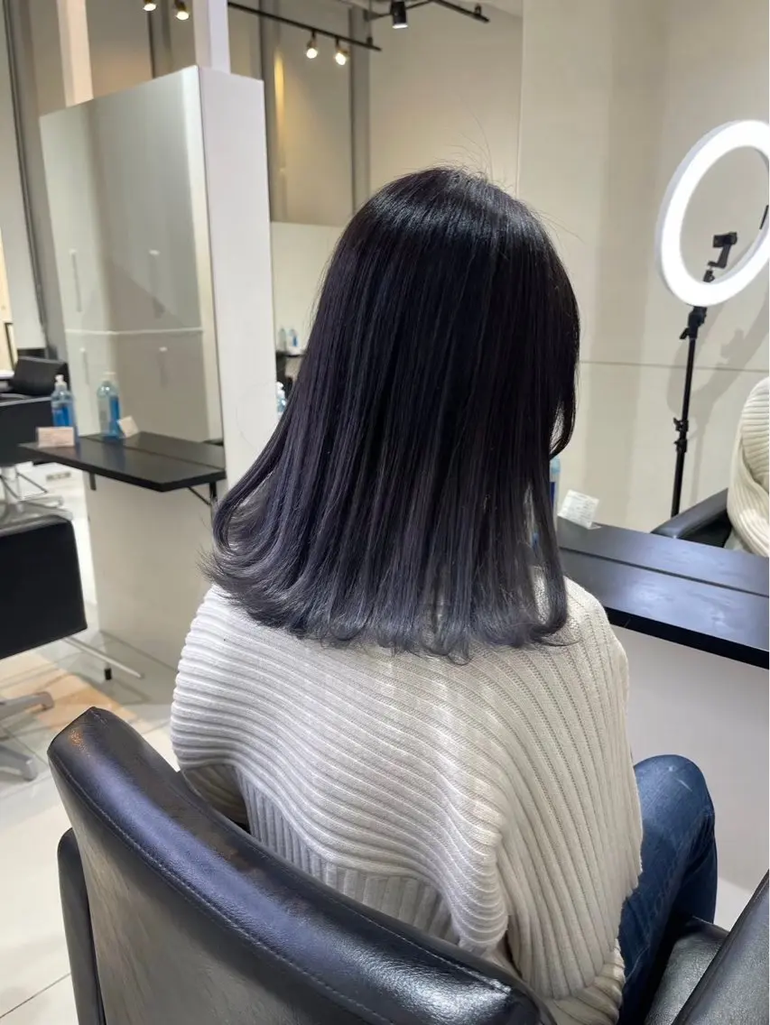 ミディアム カラー グラデーションカラー ヘアカラー トリートメント ⭐️無料！カット モデル募集⭐️夕貴のヘアスタイル