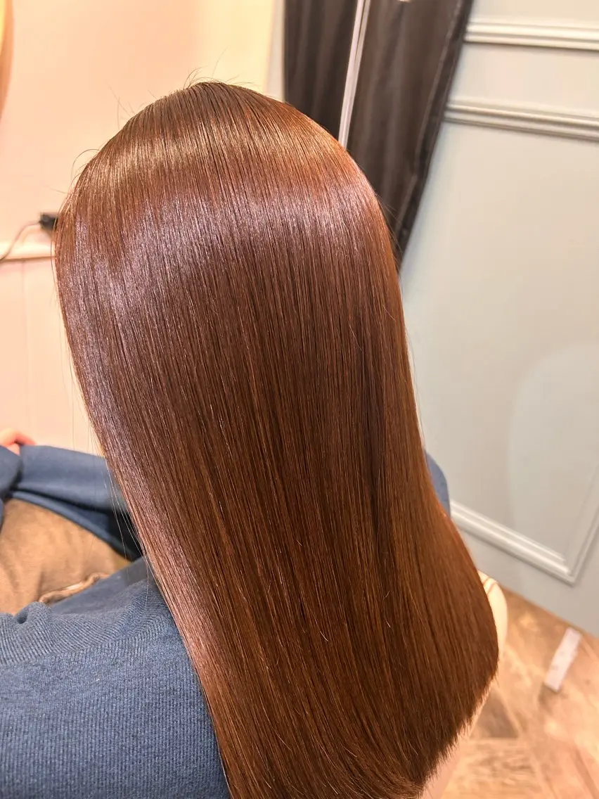 ミディアム ハイライト 髪質改善 レイヤーカット トリートメント カット ヘアカラー 縮毛矯正 トリートメント ✨メテオ　髪質改善✨ シバタのヘアスタイル