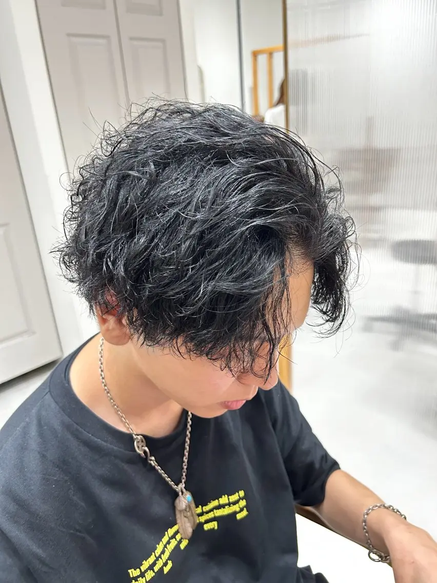 パーマ メンズ メンズパーマ スパイラルパーマ カット パーマ トリートメント 🫧艶髪ボブ🫧 チカのヘアスタイル