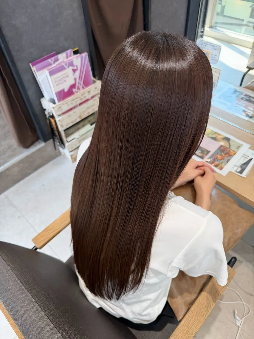 ロング ヘアカラー トリートメント FUKA🎀🩶 / 韓国風ヘアのヘアスタイル