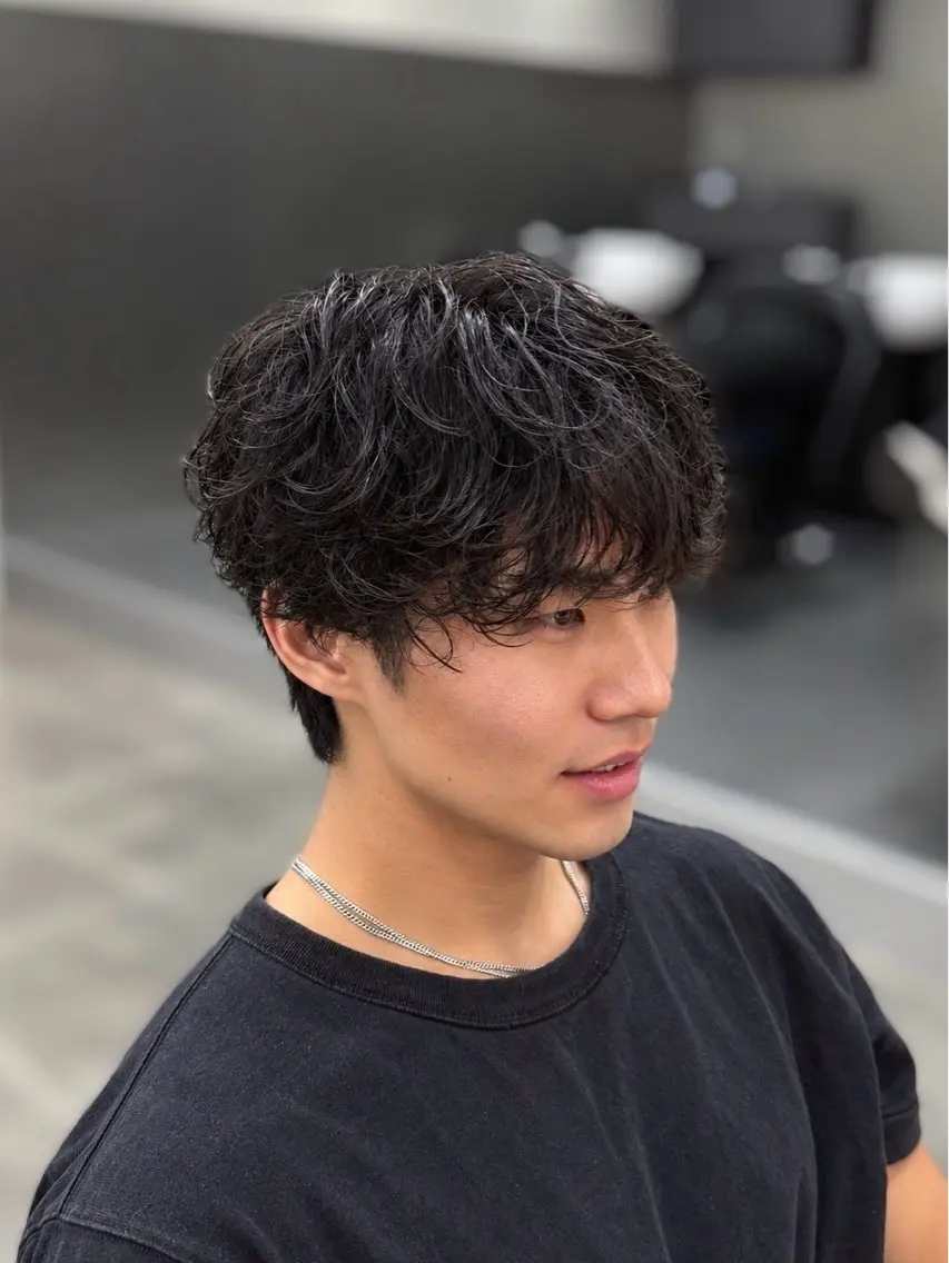 【𝐌𝐞𝐧𝐬限定】🫧メンズカット+韓国シャドウパーマ🫧の写真