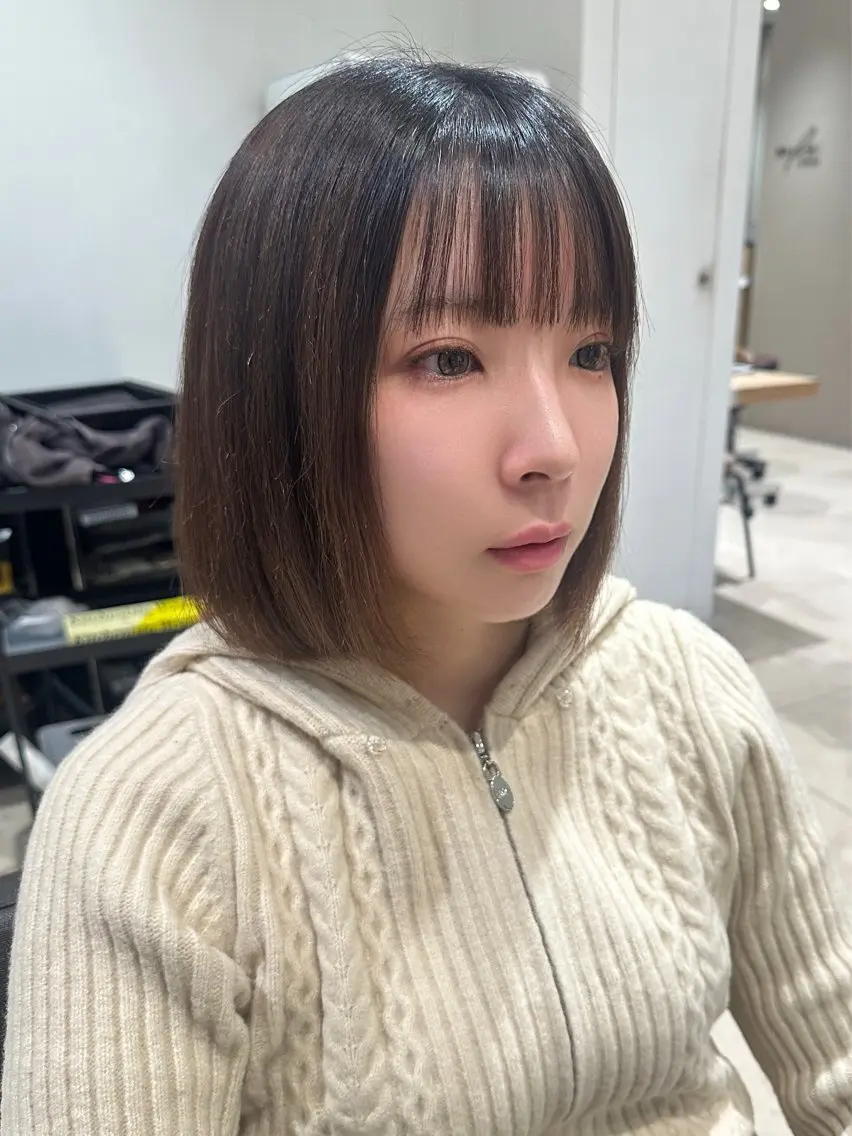 ショート ボブ 髪質改善/韓国風 レイヤー/田村祐樹のヘアスタイル