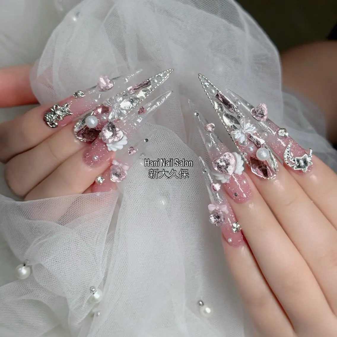 ネイル フットネイル フレンチネイル グラデーション 韓国ネイル ロングネイル ハンドネイル Hani Nail Salonのネイルデザイン