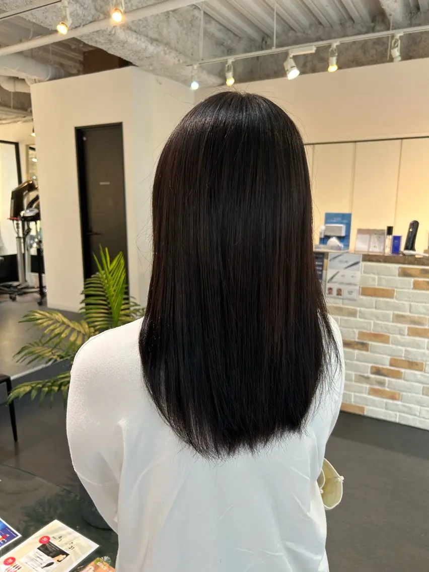 パーマ 縮毛矯正 縮毛矯正 西村 優那のヘアスタイル