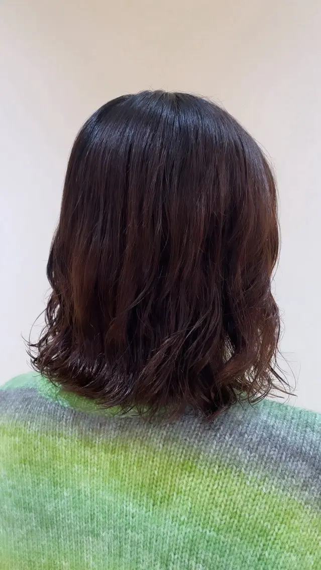 ミディアム カット パーマ 池田 早穂のヘアスタイル