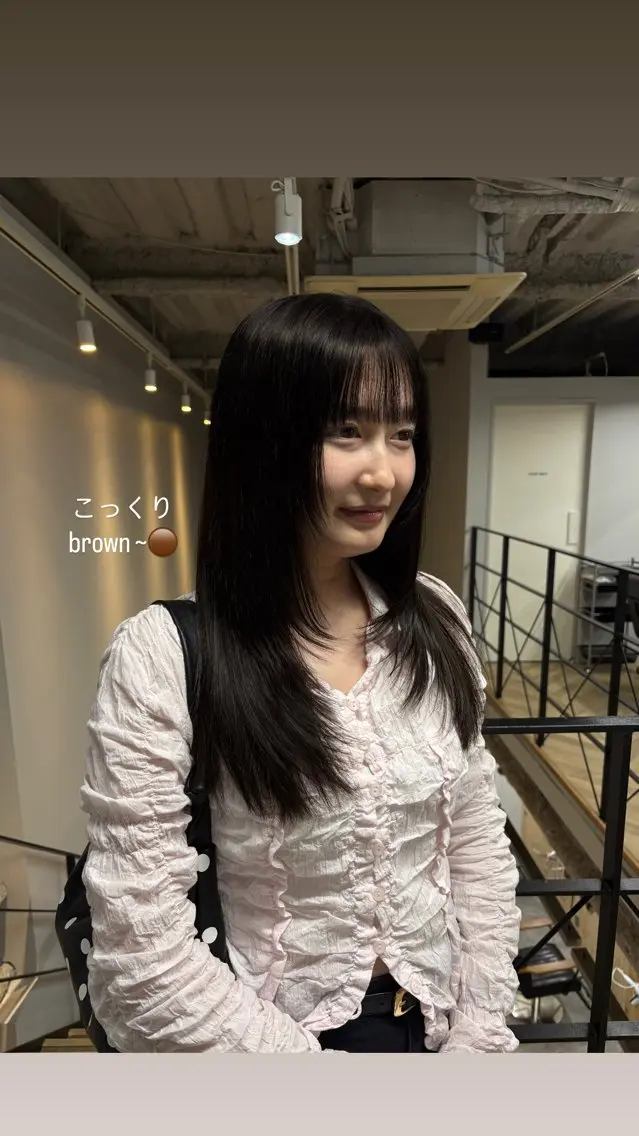 ロング ヘアカラー 石井聖愛/名古屋/ 伏見/カラーモデルのヘアスタイル