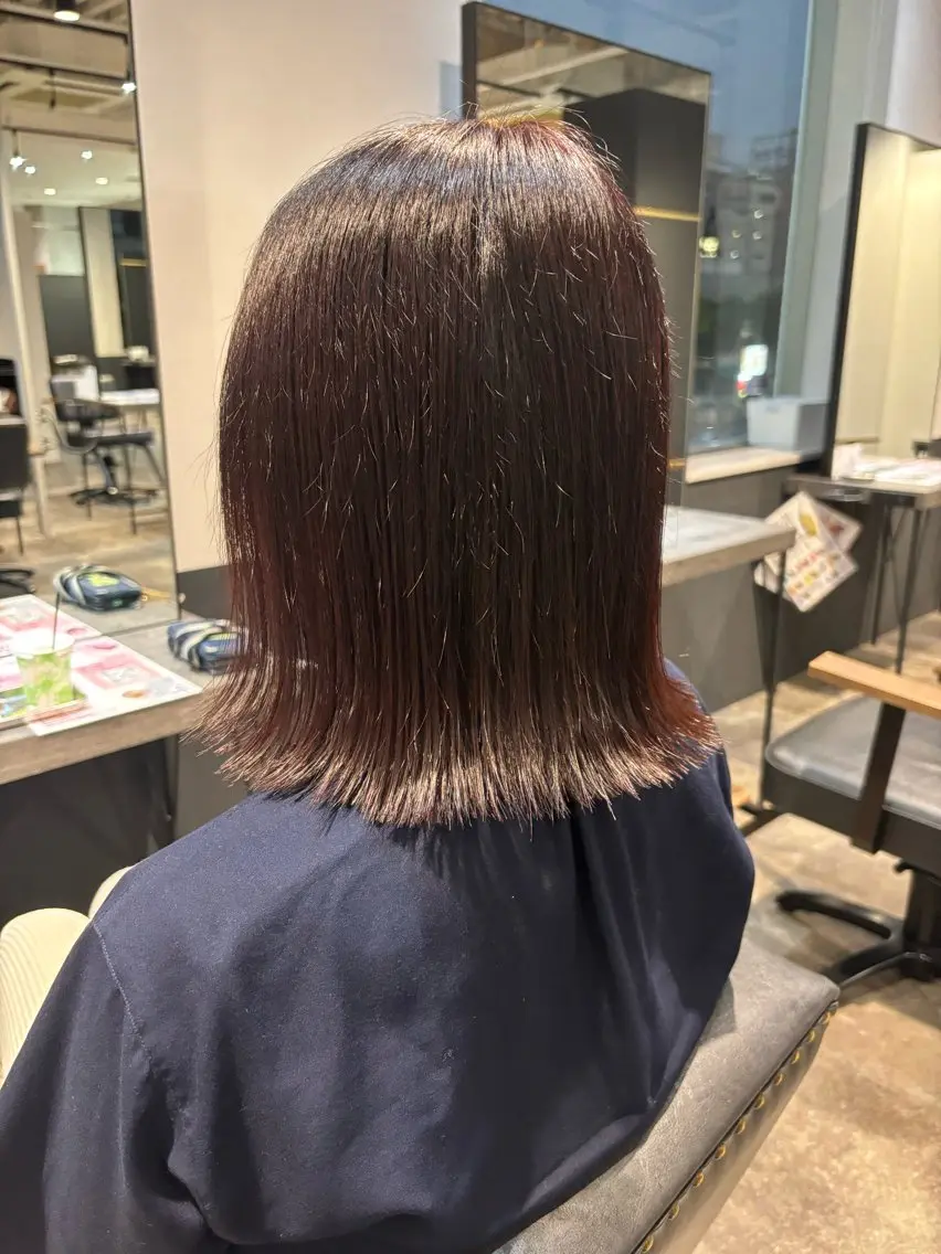 ショート 切りっぱなしボブ ボブ 穐田 航のヘアスタイル
