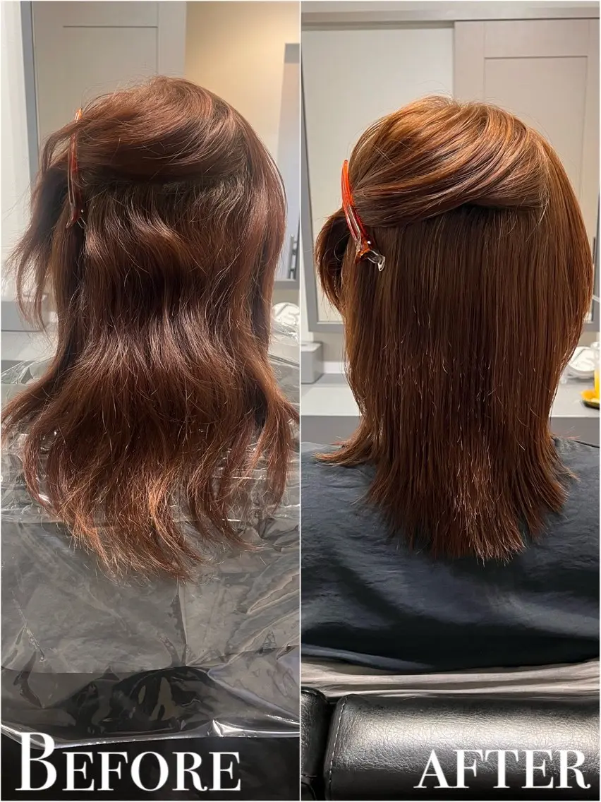 セミロング パーマ カット 縮毛矯正 堀越 エリのヘアスタイル