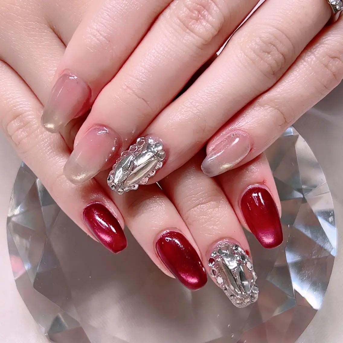 ネイル マグネットネイル オフィスネイル ハンドネイル Cute Tips nailのネイルデザイン