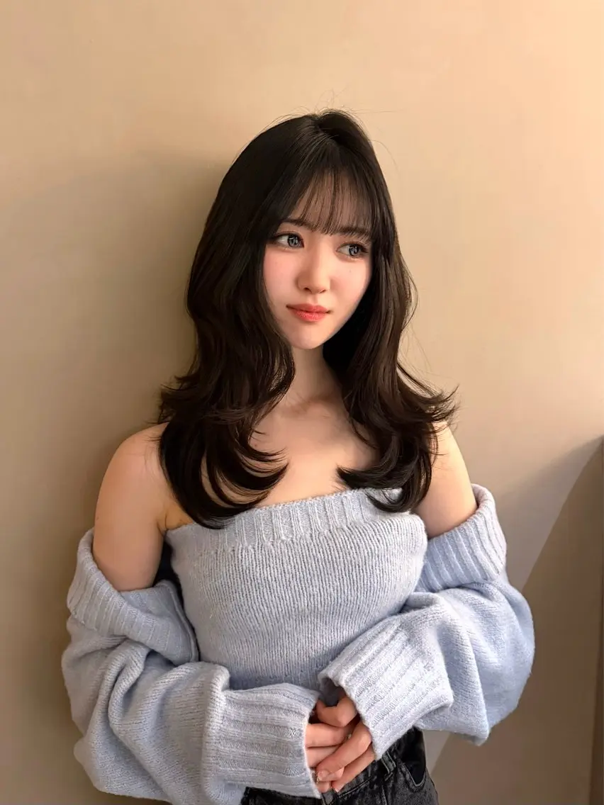 ロング カラー カット ヘアカラー トリートメント 💗韓国/ワンホン/ レイヤー💙Sayaのヘアスタイル
