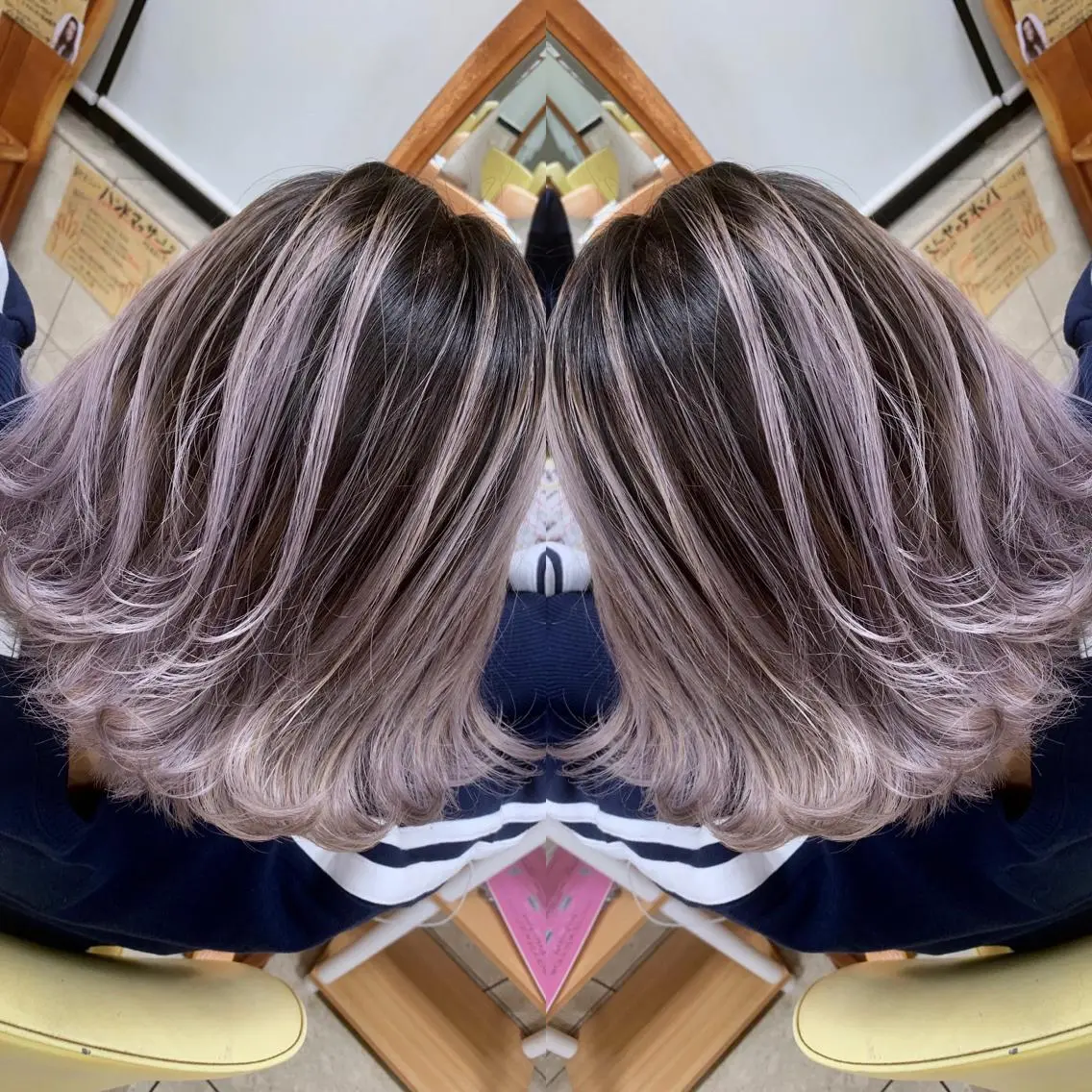ミディアム 穐田 司樹のヘアスタイル