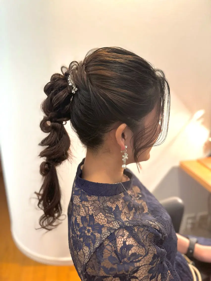 ロング ヘアセット 札幌円山ヘアメイク/ バーガスのヘアスタイル