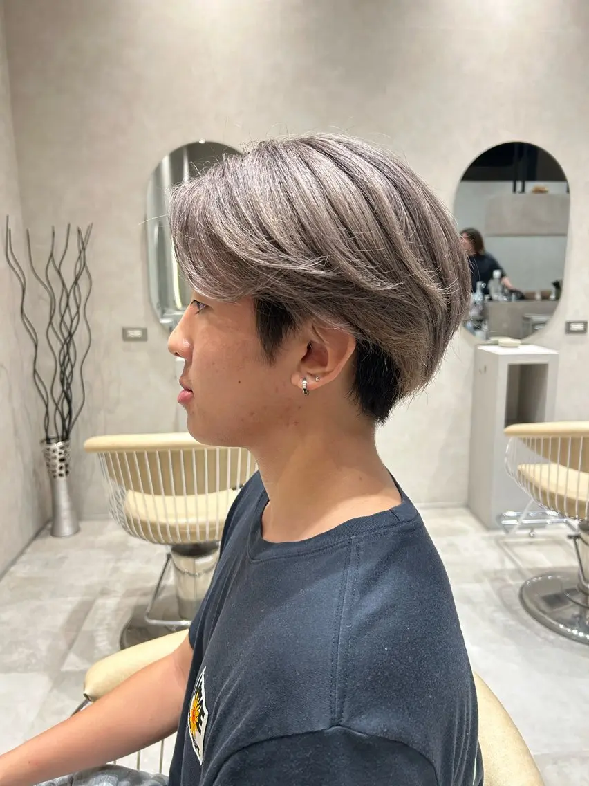 カラー メンズ ベージュカラー ダブルカラー ヘアカラー トリートメント ECLAT まほのヘアスタイル