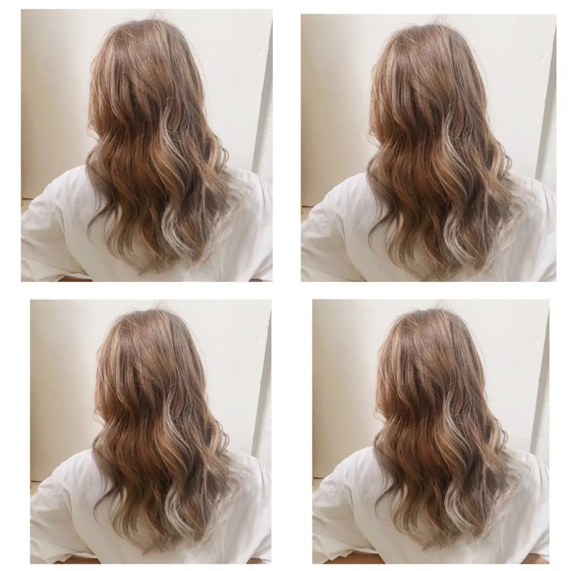 セミロング カラー アッシュ バレイヤージュ ブリーチ デザインカラー グレージュ カット ヘアカラー トリートメント 京都大人女性ショート 徒歩1分/秋山のヘアスタイル