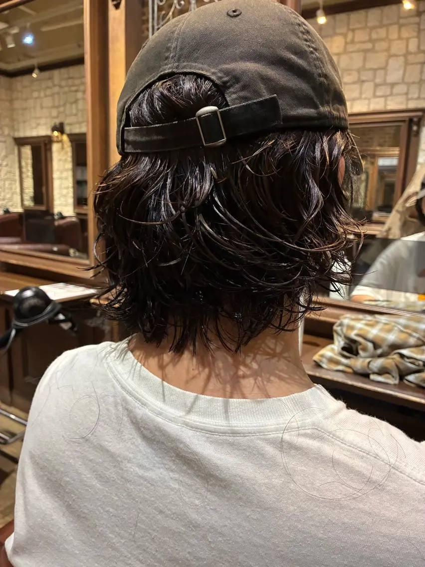 パーマ カット パーマ 縮毛矯正／艶カラー アオキタイキのヘアスタイル