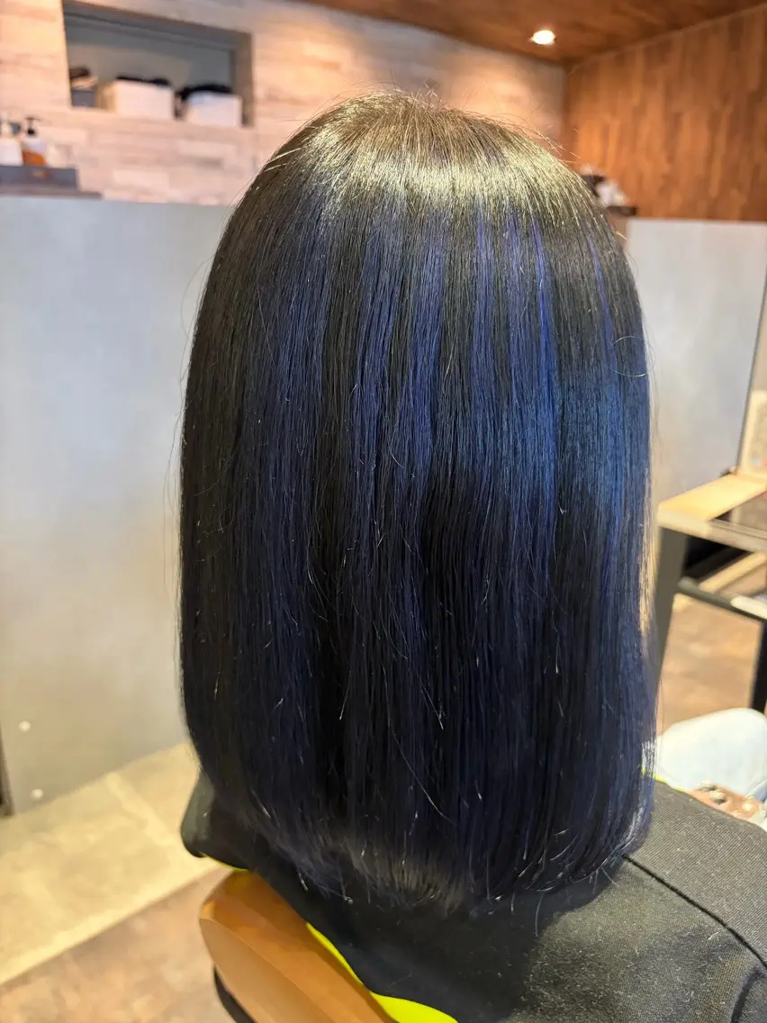 ミディアム ヘアカラー ✨縮毛矯正モデル✨ RURUのヘアスタイル