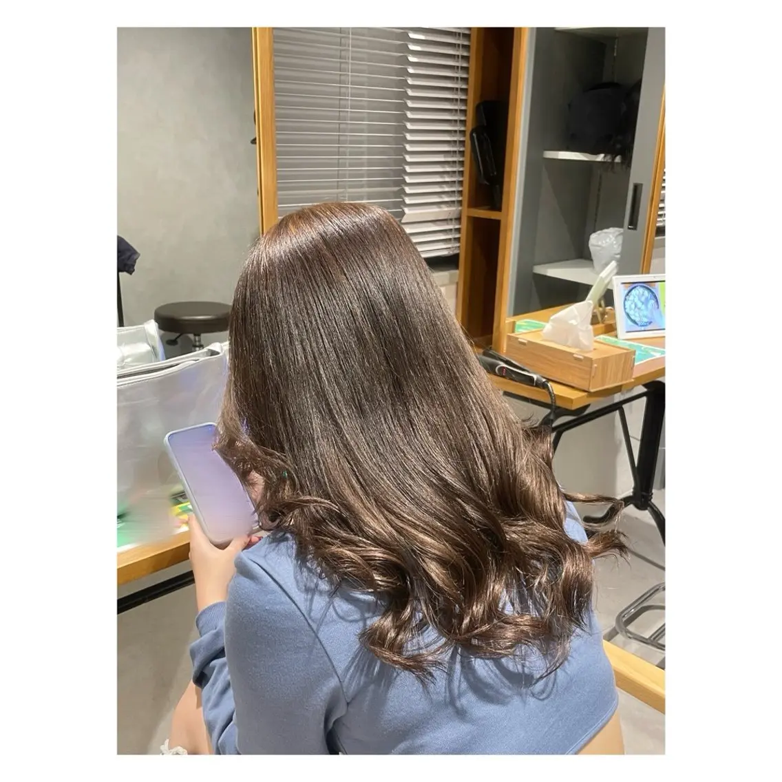 セミロング カラー ベージュカラー トリートメント 石橋 咲のヘアスタイル