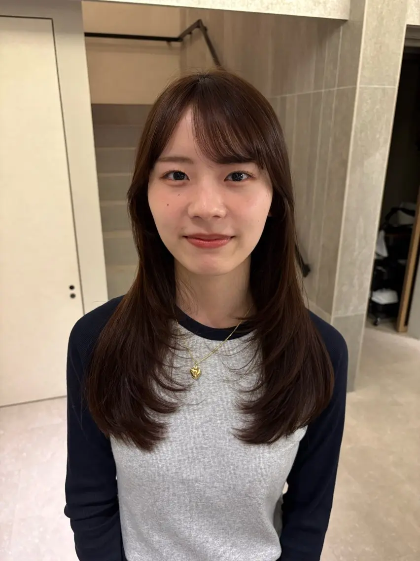 セミロング レイヤーカット カット 森川愛奈 /カットモデル募集中のヘアスタイル