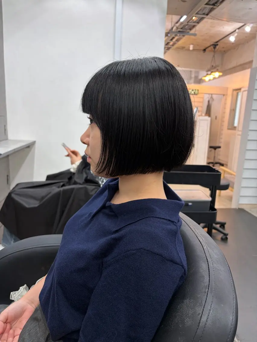 ショート カラー ボブ カット ヘアカラー トリートメント GiseL 博多筑紫口店のヘアスタイル