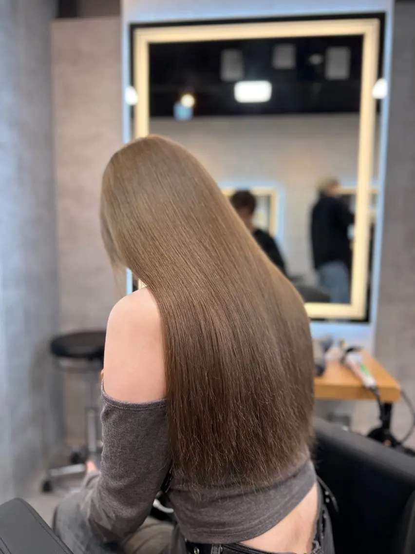 ロング カラー ヘアアレンジ カット ヘアカラー ヘアセット レイヤー×透明感カラ ーHAYATOのヘアスタイル