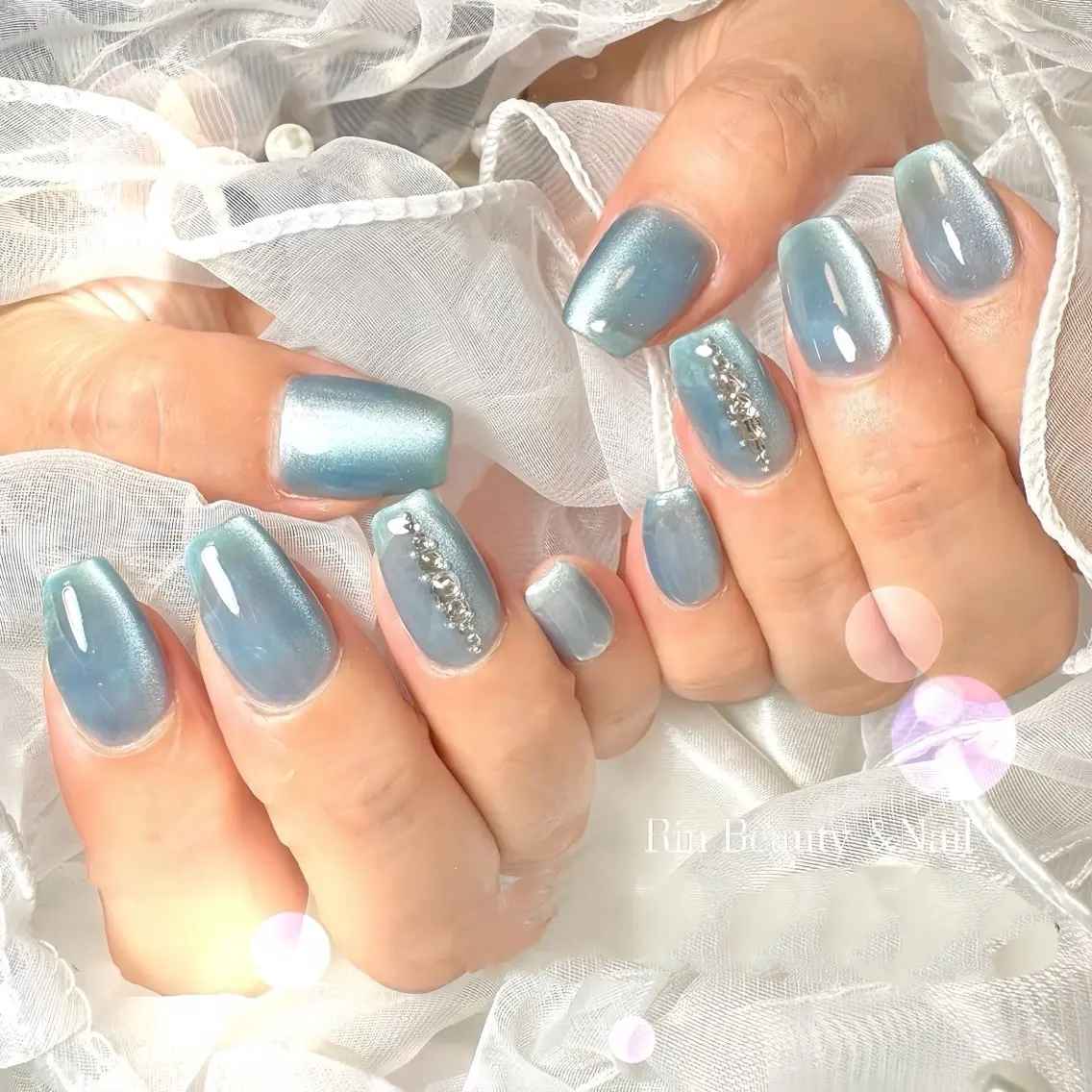 ネイル アートネイル フレンチネイル ジェルネイル 韓国ネイル ミラーネイル Rin Nail 新大久保店のネイルデザイン