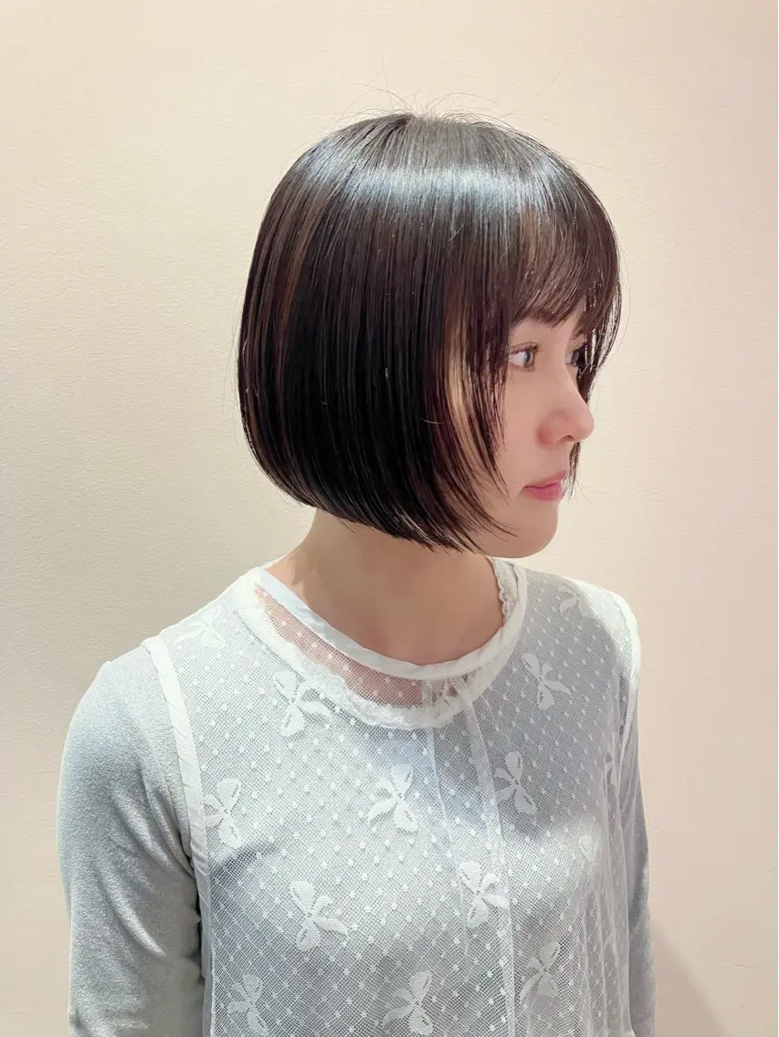 ショート ボブレイヤー ボブ レイヤーカット カット ヘアカラー 川間 将彦のヘアスタイル