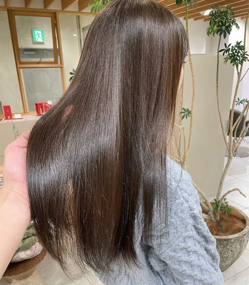 🫒驚きの透明感🫒満足度◎ブリーチ無し　ダブルケアカラーの写真