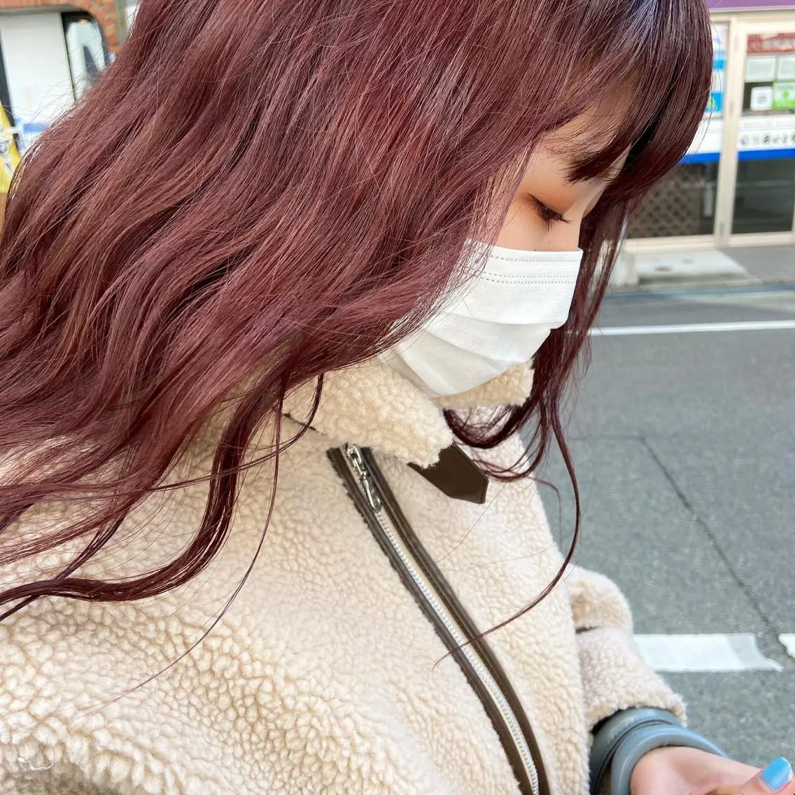 ロング カラー パープルカラー RuLaN AMIのヘアスタイル