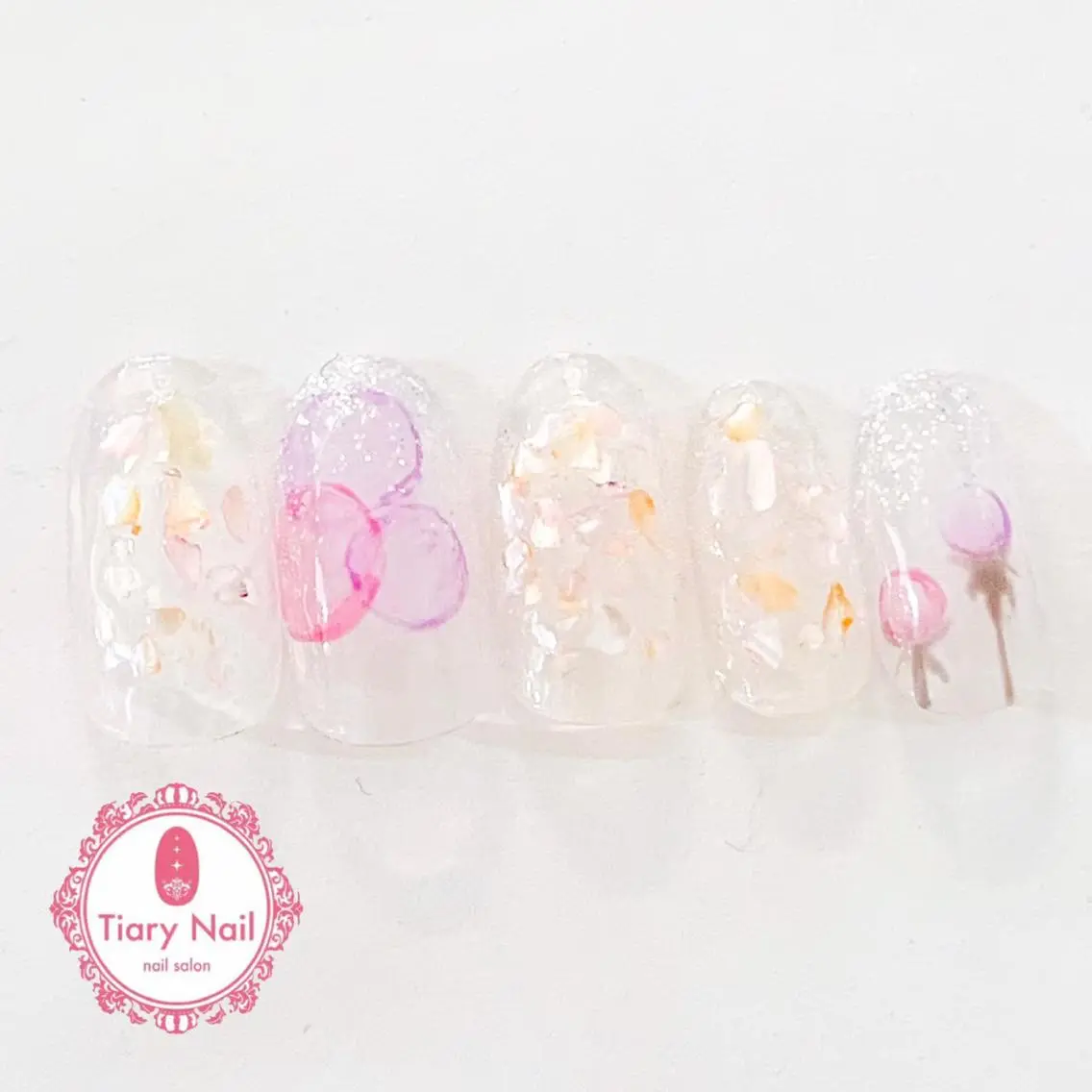 ネイル 桜ネイル 長さ出し オフィスネイル スカルプネイル シンプルネイル 💗🪽Tiary Nail🪽💗のネイルデザイン