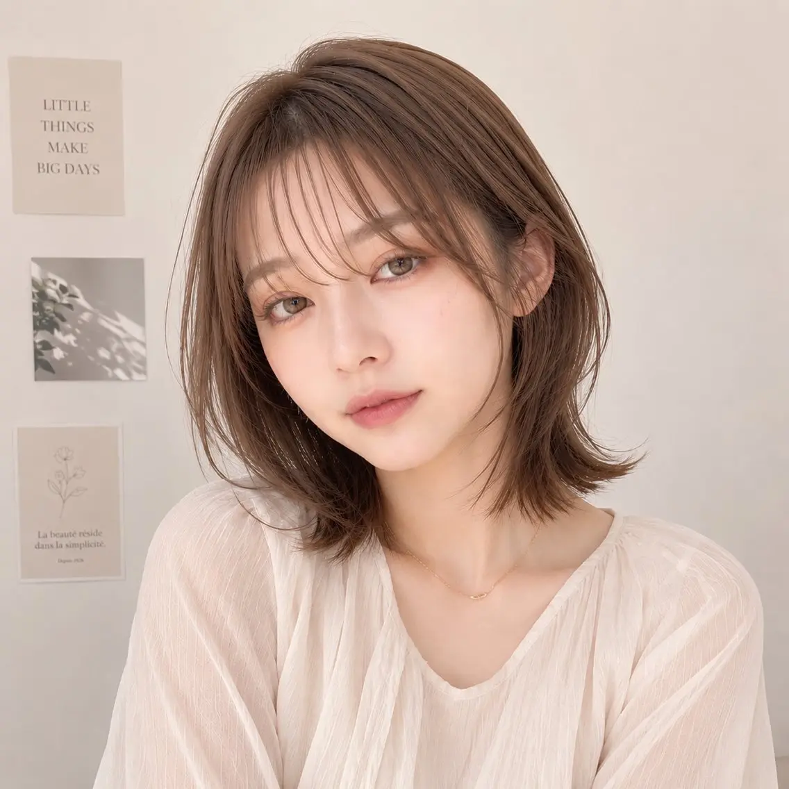 ミディアム くびれヘア くびれレイヤー レイヤーカット 疋田 心優のヘアスタイル