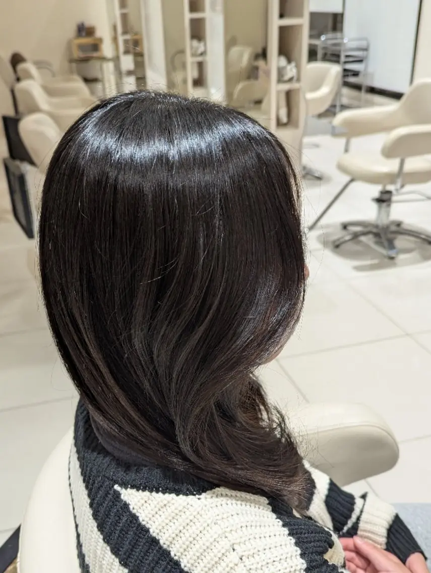 ロング 顔周りカット レイヤーカット 後藤 風海のヘアスタイル