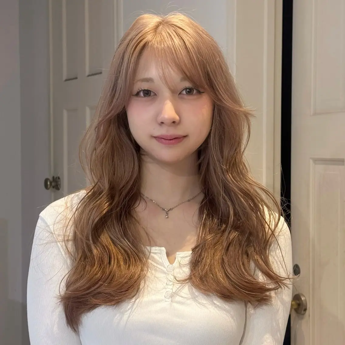 ロング カラー カット ヘアカラー ハイトーン×レイヤー /RINのヘアスタイル