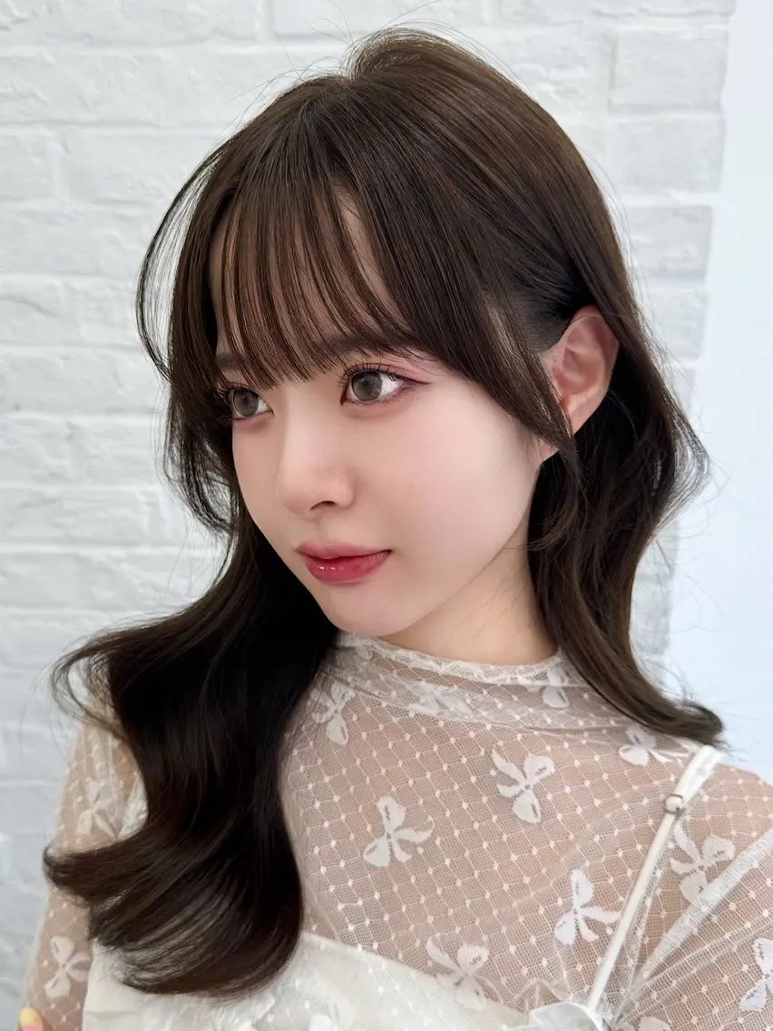 セミロング 映える顔まわり/前髪 特化 💗 ユキマのヘアスタイル